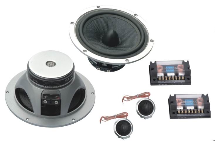 Car Audio Speaker System with Tweeters and Crossovers