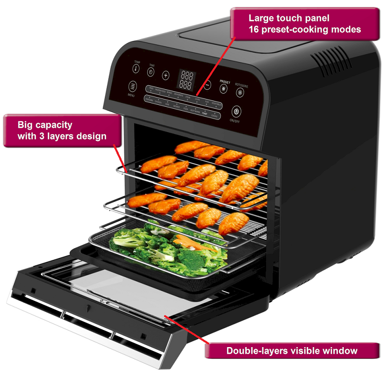 Touch control panel and 3-layer rack view