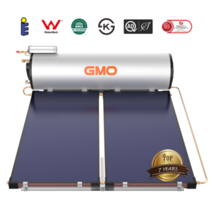 Side profile of the solar water heater system components
