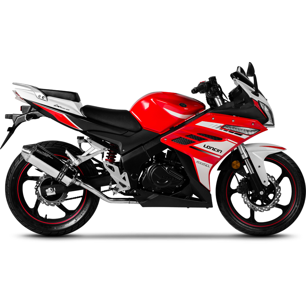 Red and White Sport Motorcycle