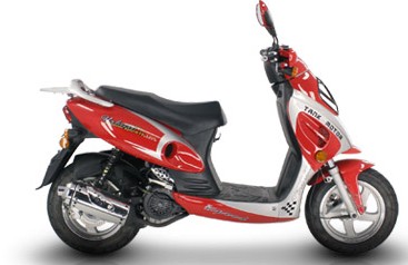 Red and Silver Urban Commuter Scooter