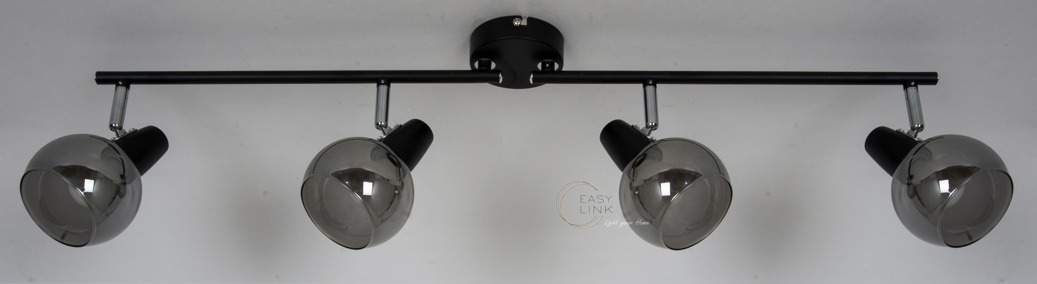 Four-Light Adjustable Track Lighting Fixture