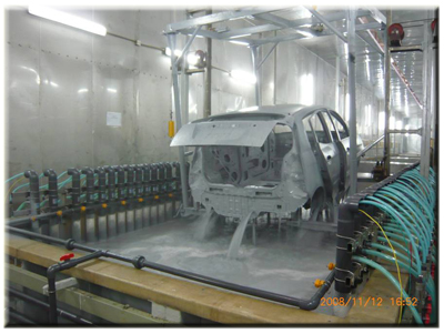 Automated Car Body Washing and Coating System