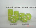 Green Wooden Spring Figurines