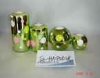 Polka Dot Reflective Candle Holder Set