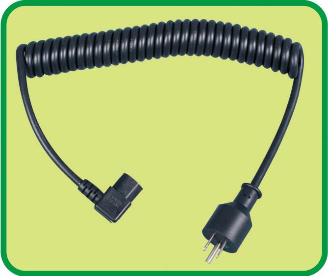 Coiled Spring Power Cable