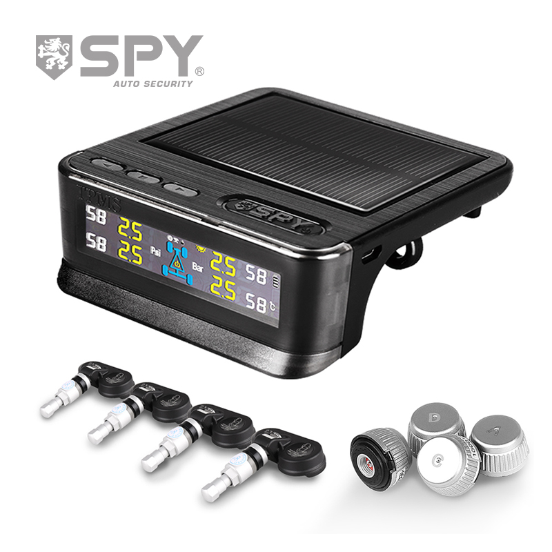 SPY Multi-function patented TPMS wireless solar TPMS with 4 External/Internal Sensors - Image 3