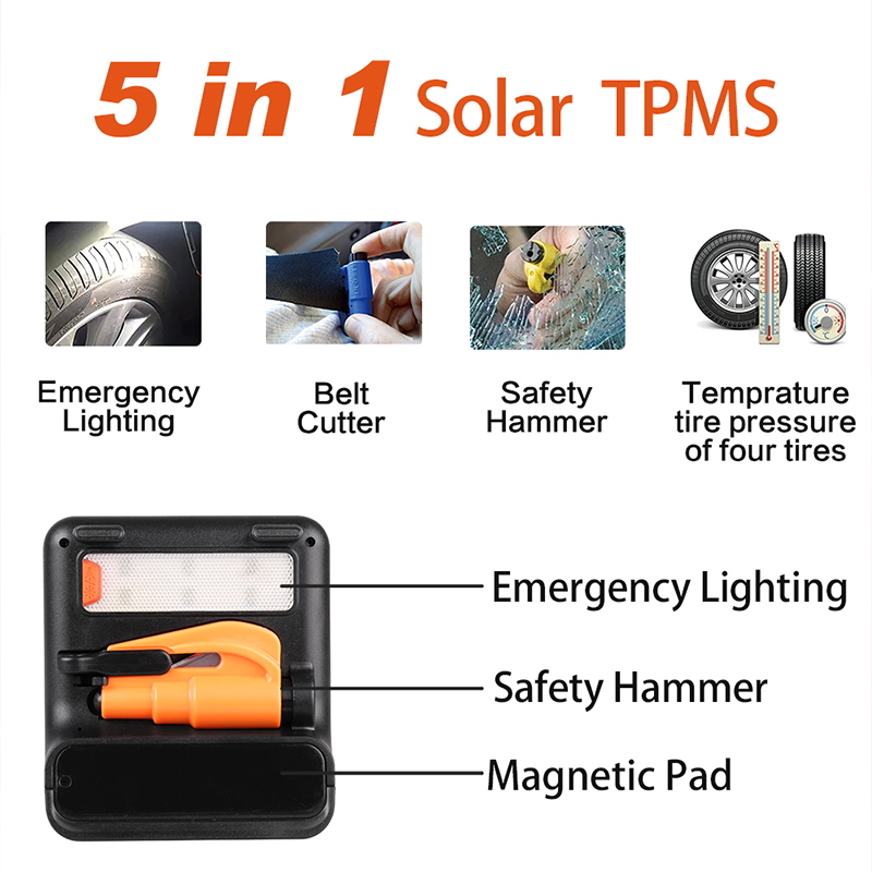 SPY Multi-function patented TPMS wireless solar TPMS with 4 External/Internal Sensors - Image 2