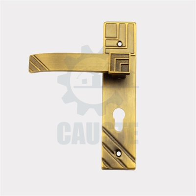 Square Matte Coffee Color Iron Door Handle Set