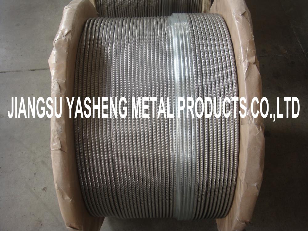 Stainless Steel Wire Rope, 1x7 and 1x19 Strand