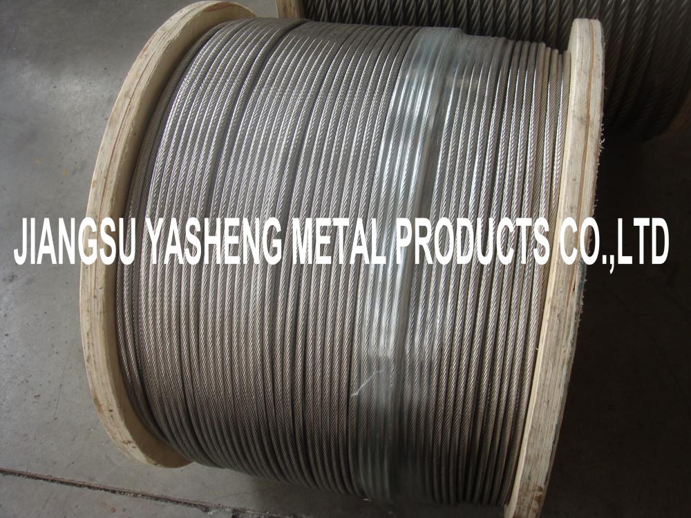 SS316L Stainless Steel Wire Rope 1x19 Strand