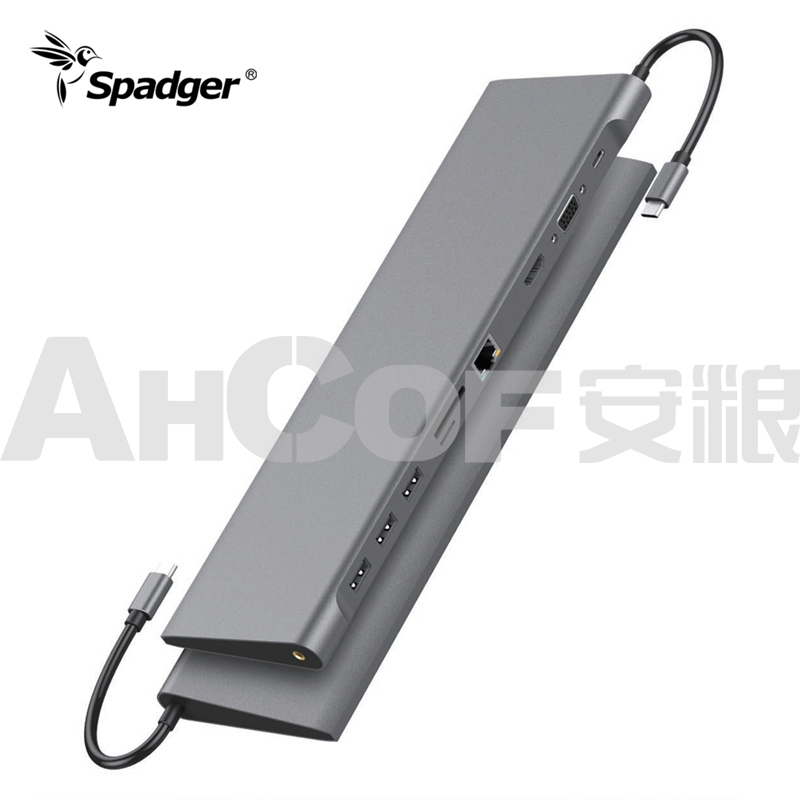 ST1002:USB C Docking Station,10 in 1 Type-c Hub with PD,3 USB 3.0 Ports,SD/TF Card Readers - Image 2