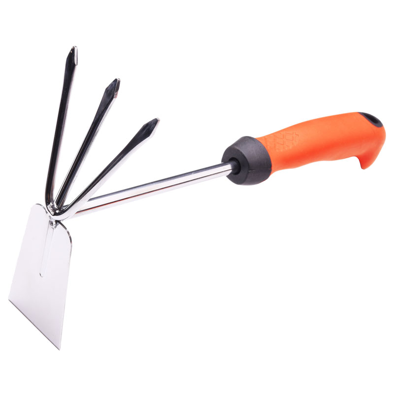 Combination Hoe and Fork Garden Hand Tool