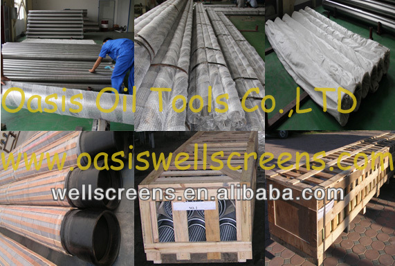 Stainless steel V-wire screen close-up