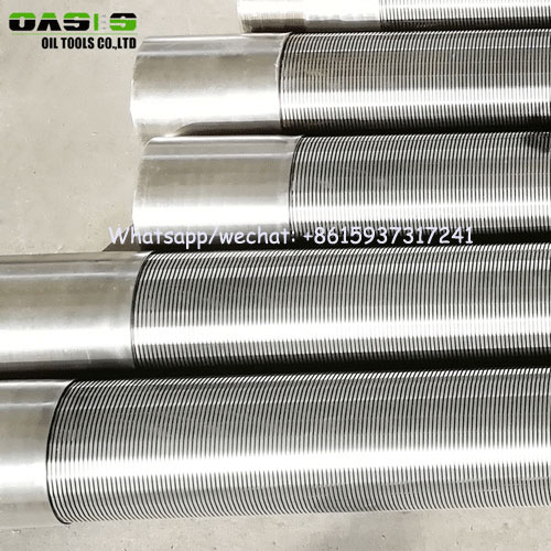 Full view of gravel prepacked well screen pipe