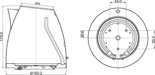 Stainless Steel Electric Kettle Jug with Underfloor Heating