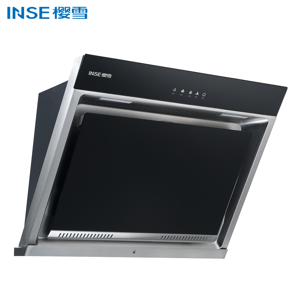 Stainless Steel Kitchen Range Hood with Tempered Glass