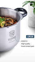 Stainless Steel Pressure Cooker with Bakelite Handle