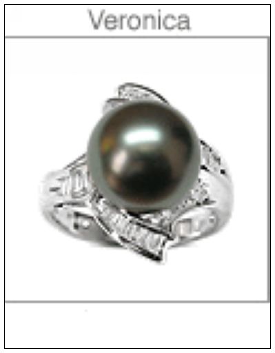 Black Pearl Ring with Diamond Accents