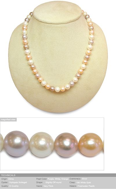 Freshwater Pearl Necklace with 18K White Gold Clasp