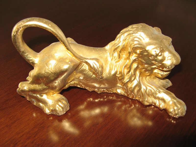 Decorative Metal Lion Figurine