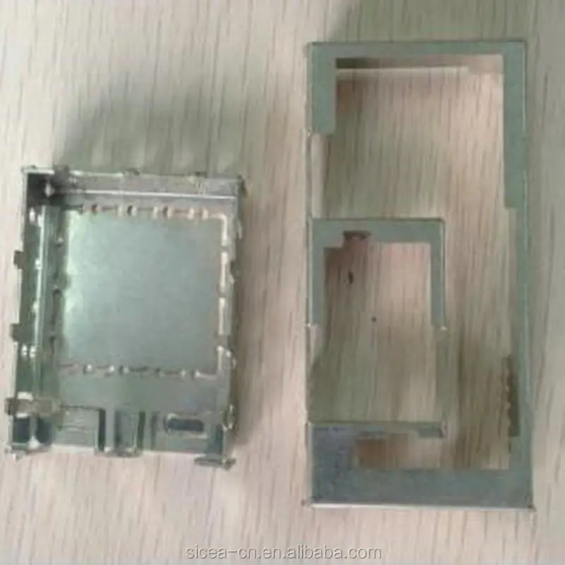 Intricate metal stamping parts with silver finish for automotive use
