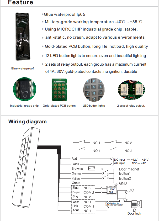 standalone access conrol keypad reader - Image 3