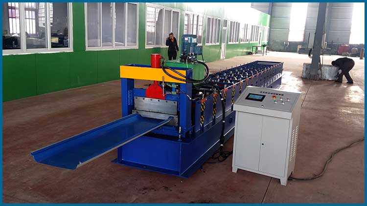 Side profile of the standing seam roll forming machine