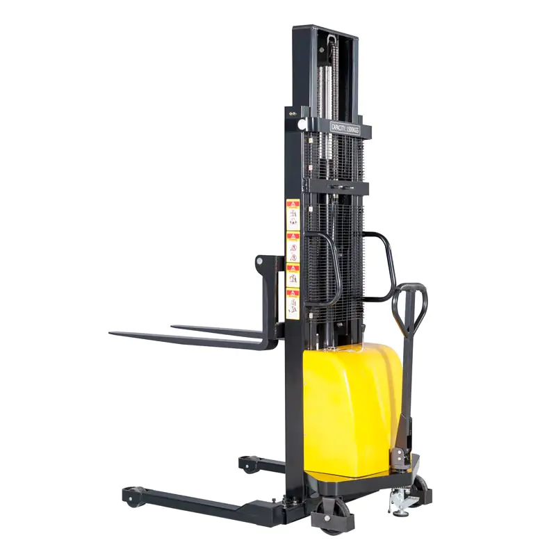 Manual Semi-Electric Straddle Pallet Stacker