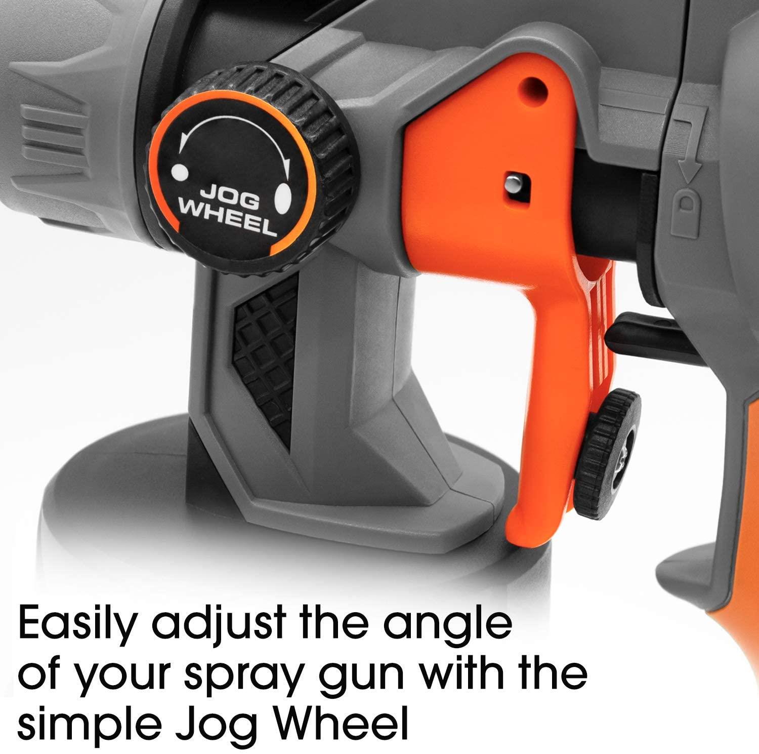 Jog wheel angle adjustment feature
