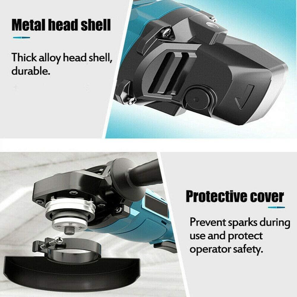 Detail view of the metal head shell and protective cover