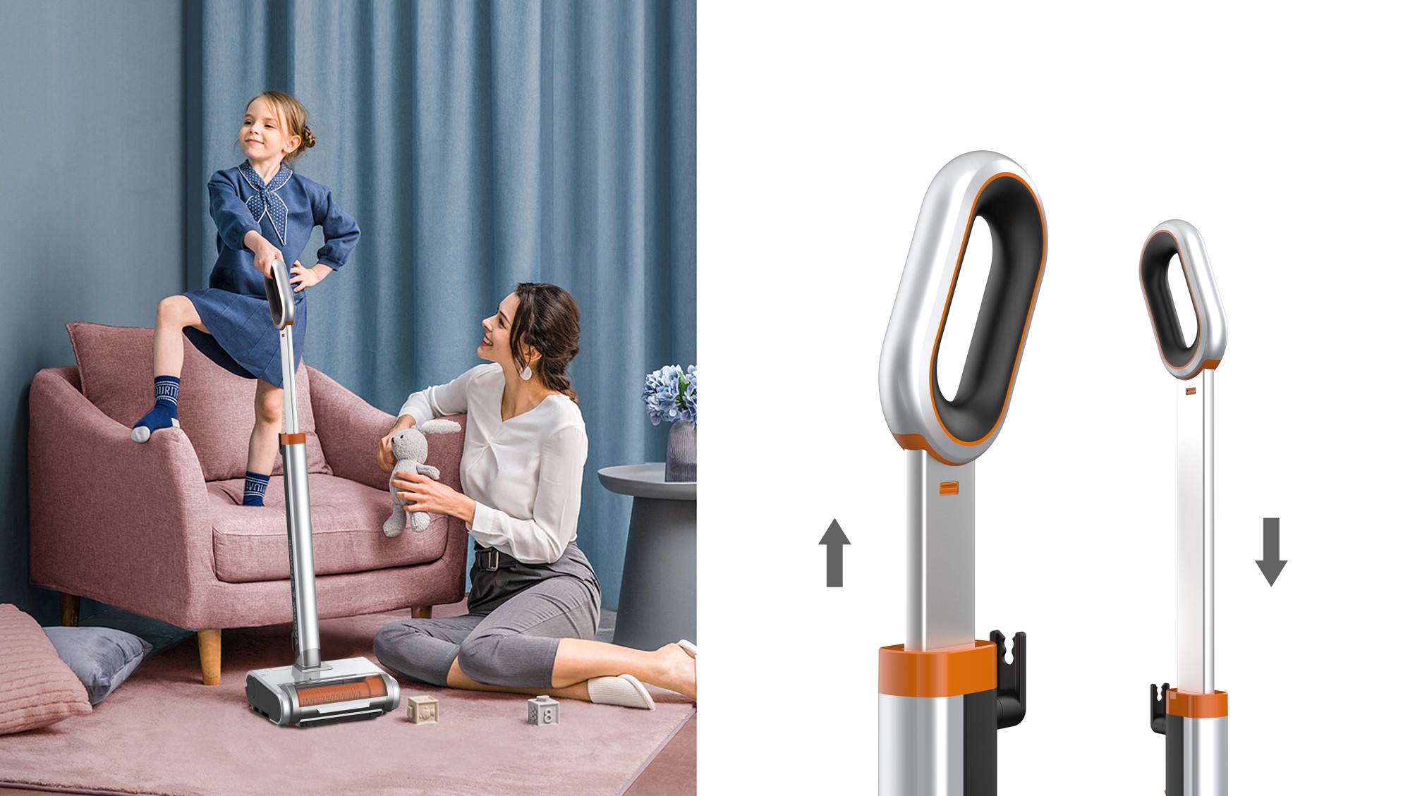 The steam mop in an operating environment