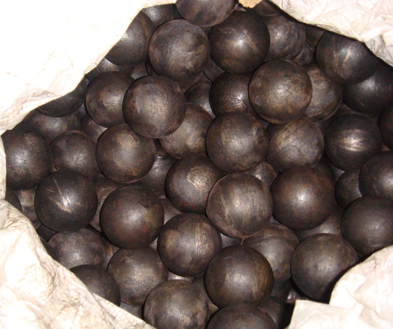 Close-up of heat-treated steel spheres