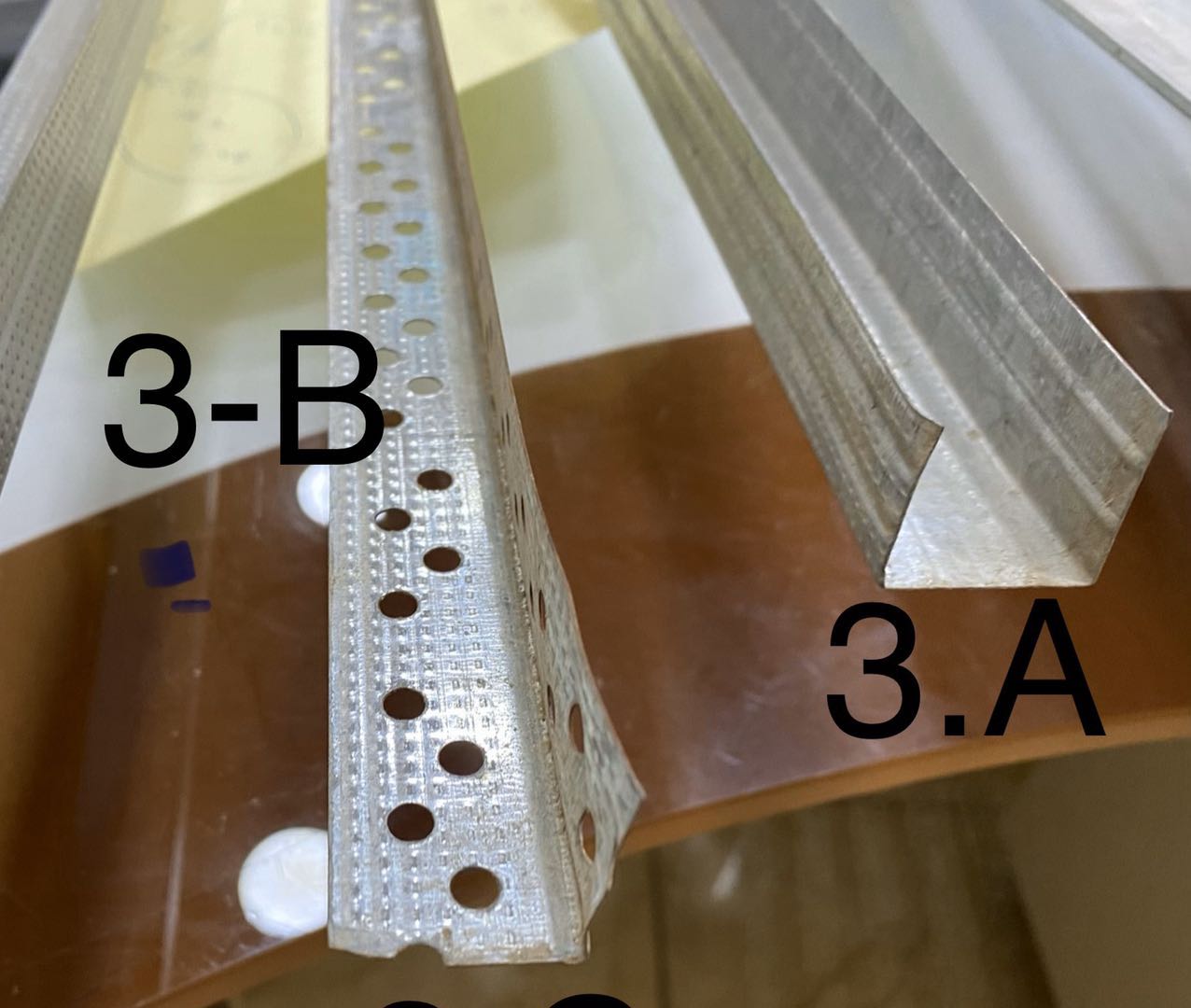 Galvanized steel profiles and perforations