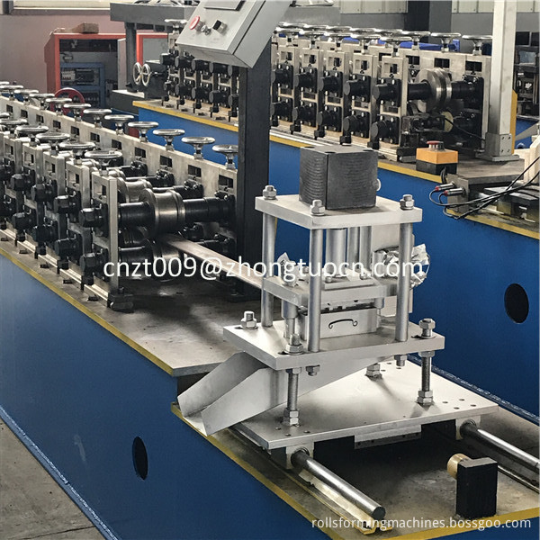 Steel shutter door roll forming machine profile view
