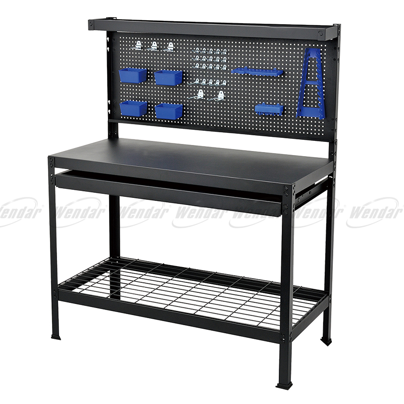 Steel work table with one drawer - Image 2