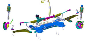 Automotive Steering and Transmission Assembly
