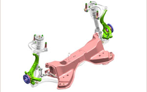 Automotive Steering and Transmission Assembly