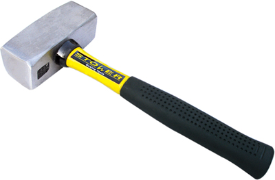 Stoning Hammer with Fiberglass Handle and Rubber Grip