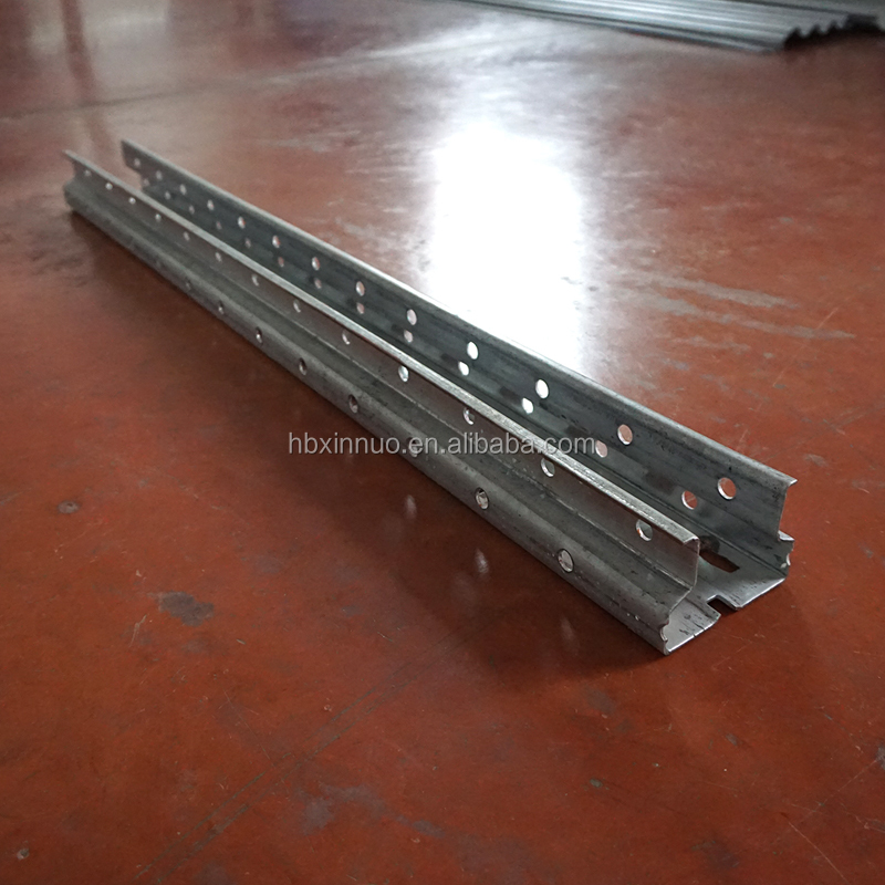 Detail of perforated formed metal profile