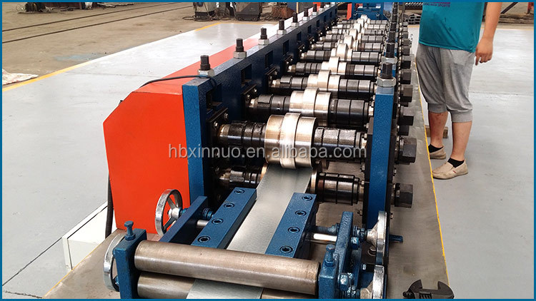 Close up of the precision forming rollers
