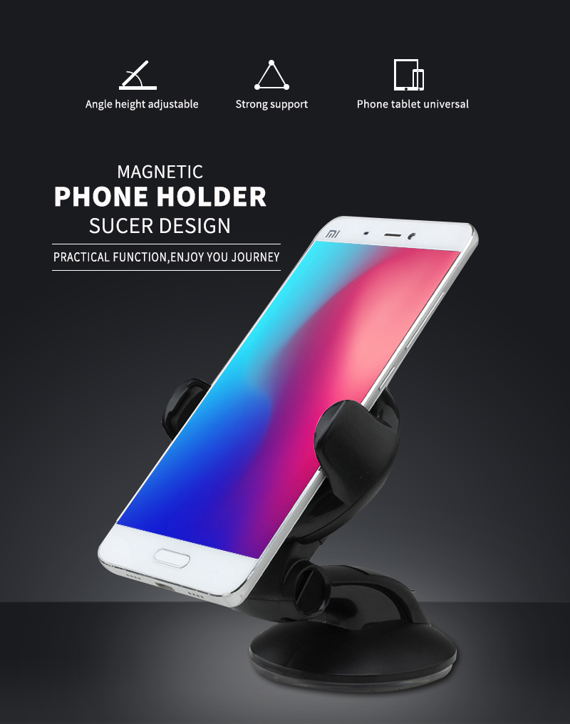 Universal phone holder mounted in a car