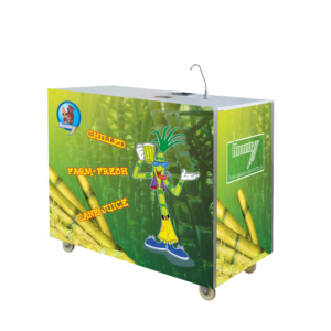 Commercial sugarcane juice machine with cooling and dispensing system