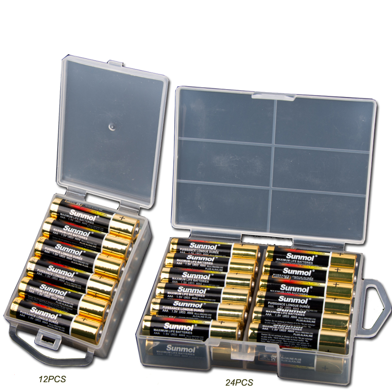Sunmol Brand 24PCS/Case 12PCS/Case AAA Alkaline Batteries Pilas AAA 1.5V Aluminium Foil Jacket OEM Product - Image 3