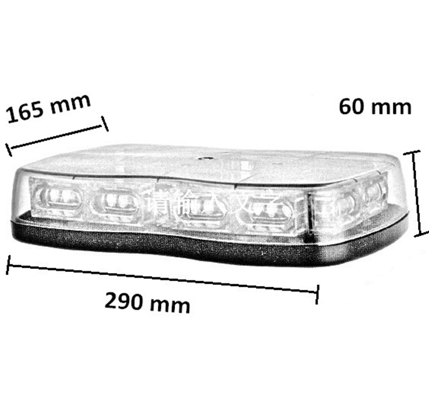Super bright DC12-48V 10 Functions Car security Led Strobe Light bar , Roof top amber led - Image 2
