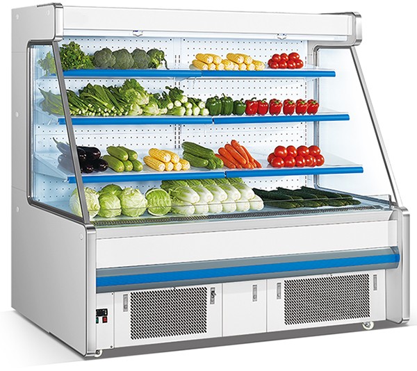 Open Display Vegetable Refrigerator