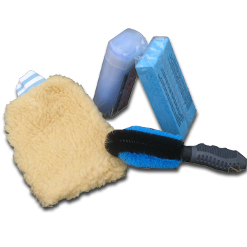 Car Cleaning Kit with Wash Mitt, Sponge, Brush, and Cleaning Solution