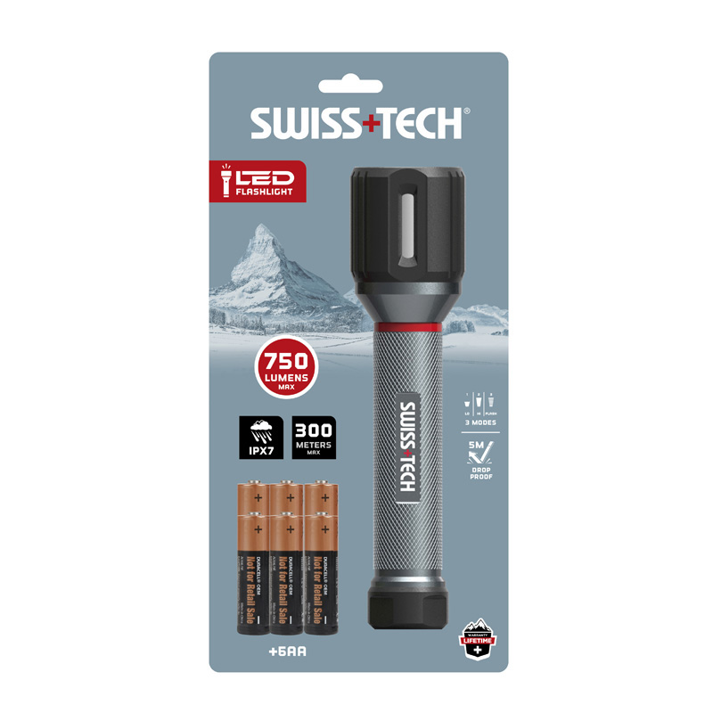 SWISS TECH 6AA Aluminum Casing with Rubber protection - Image 2