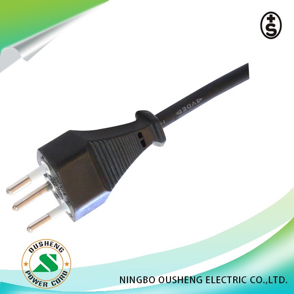Switzerland 3 pin plug to IEC 60320 C21 power cord - Image 3