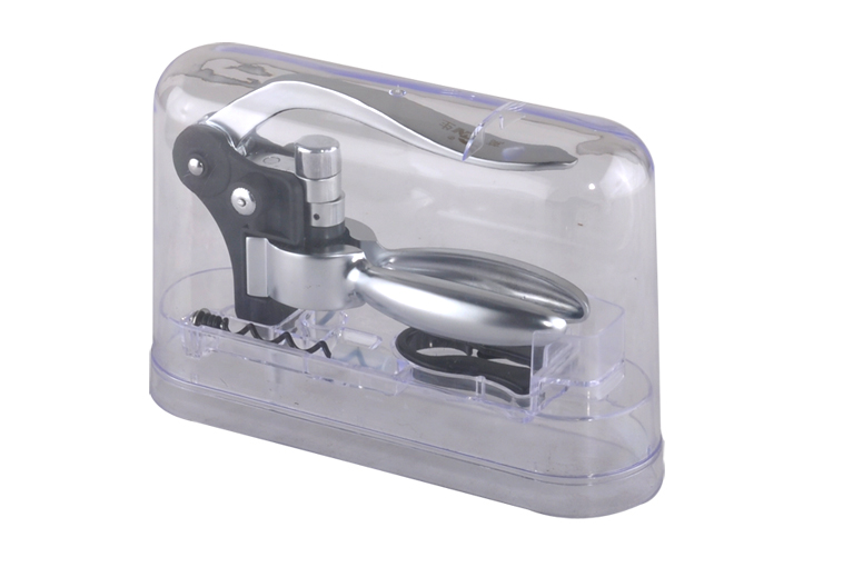 Lever-Style Wine Corkscrew with Foil Cutter